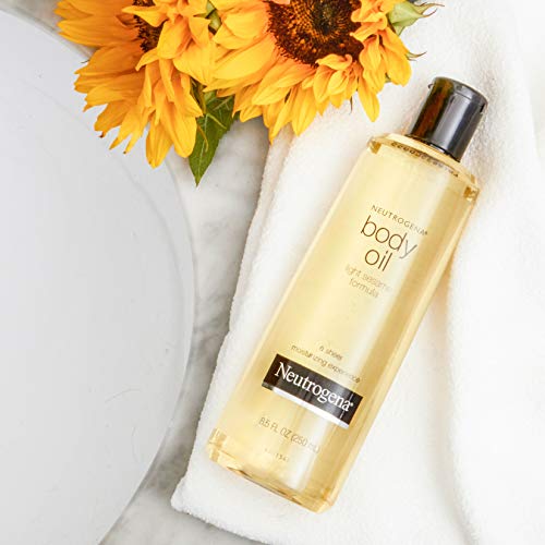 Neutrogena Body Oil Light Sesame Formula for Radiant Healthy-Looking Glow, Moisturizer for Dry Skin, Lightweight Non-Greasy Fast-Absorbing Bath and Massage Shower Oil in Pakistan