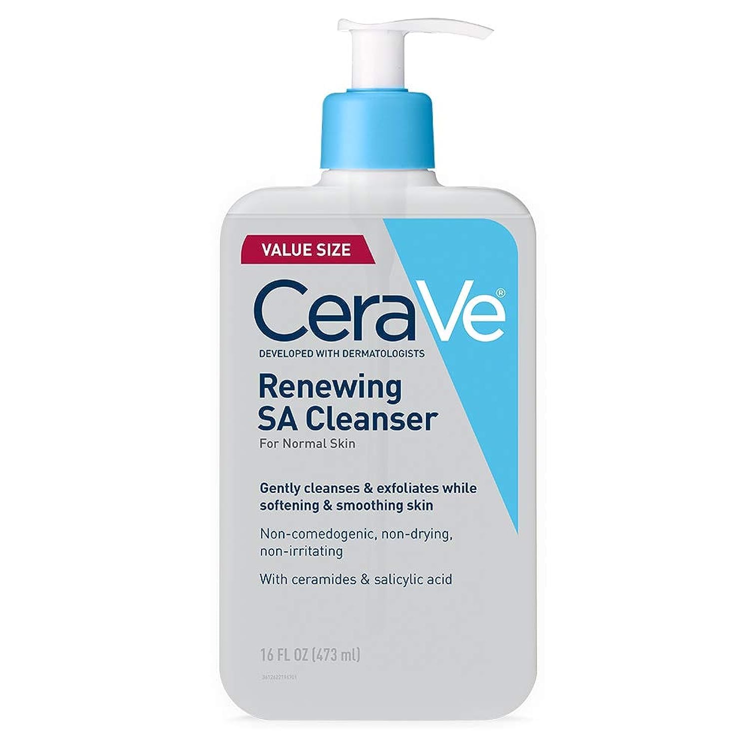 CeraVe Renewing Salicylic Acid Cleanser, Formulated With Hyaluronic Acid, Niacinamide, & Ceramides, Gentle BHA Exfoliating Face Wash Smooths & Softens Skin, Non Comedogenic & Fragrance Free in Pakistan