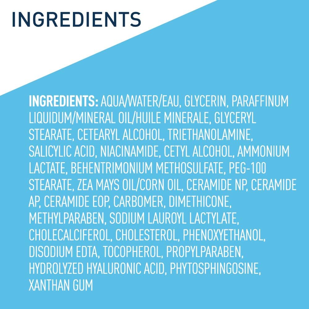 CeraVe Moisturizing Cream with Salicylic Acid, Exfoliating Body Cream with Lactic & Hyaluronic Acid, Niacinamide, and Ceramides, Fragrance Free & Allergy Tested in Pakistan