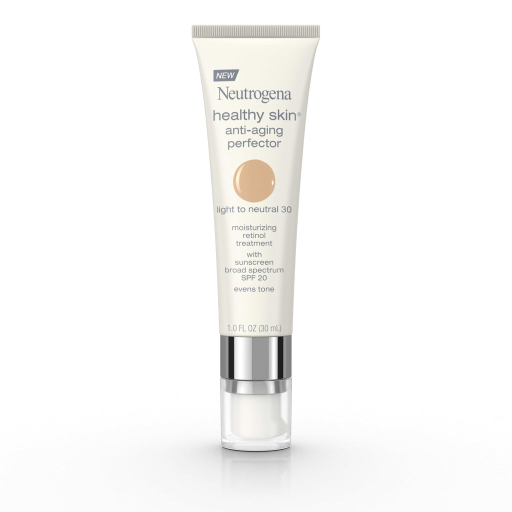 Neutrogena Retinol Treatment & Tinted Facial Moisturizer, Healthy Skin Anti-Aging Perfector, Broad Spectrum SPF 20 Sunscreen & Titanium Dioxide, Blendable Sheer Coverage, 30 Light to Neutral in Pakistan