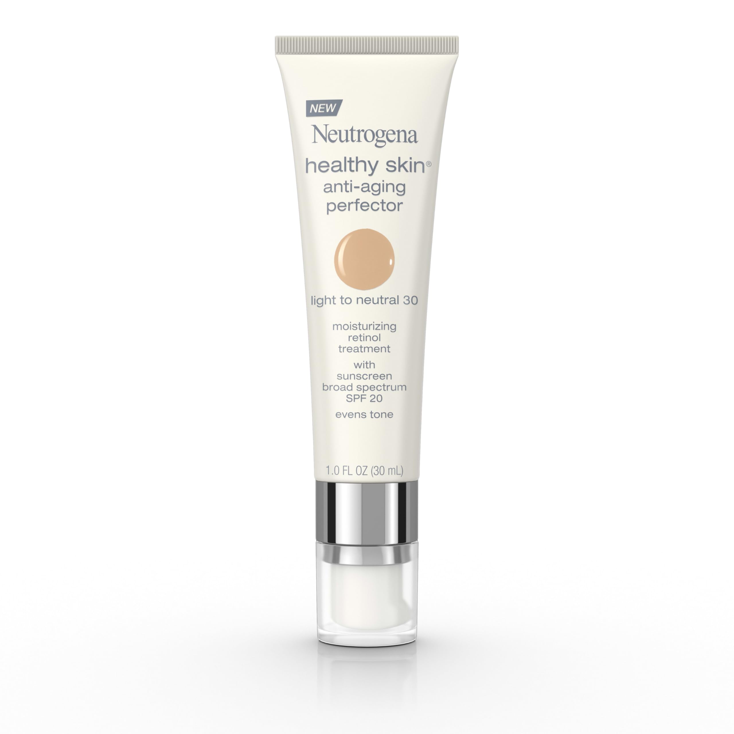 Neutrogena Retinol Treatment & Tinted Facial Moisturizer, Healthy Skin Anti-Aging Perfector, Broad Spectrum SPF 20 Sunscreen & Titanium Dioxide, Blendable Sheer Coverage, 30 Light to Neutral in Pakistan