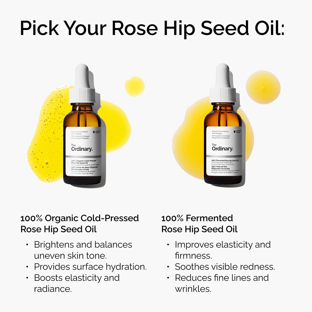 The Ordinary 100% Organic Cold-Pressed Rose Hip Seed Oil, Addresses Signs of Aging by Improving the Appearance of Uneven Skin Tone, Supporting Skin Elasticity in Pakistan