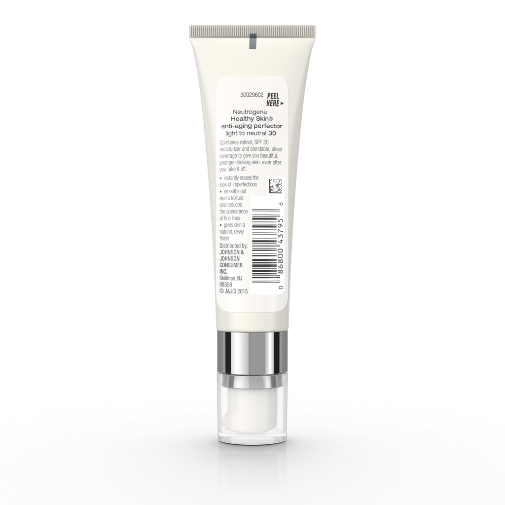 Neutrogena Retinol Treatment & Tinted Facial Moisturizer, Healthy Skin Anti-Aging Perfector, Broad Spectrum SPF 20 Sunscreen & Titanium Dioxide, Blendable Sheer Coverage, 30 Light to Neutral in Pakistan