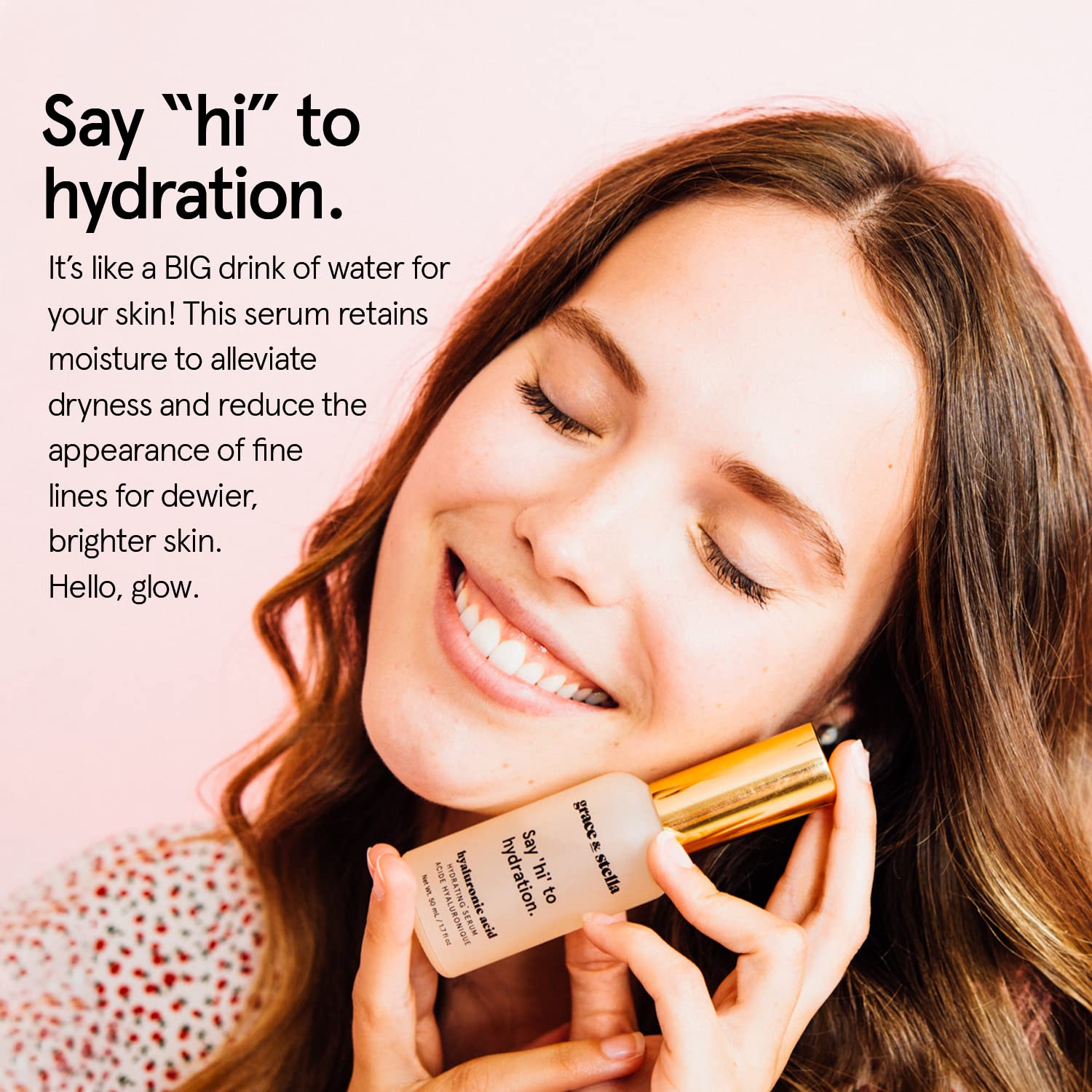 grace & stella Award Winning Hyaluronic Acid Serum (50ml/1.7 fl oz) Hydrating Hyaluronic Acid Serum for Face - Acido Hialuronico for Women - Remove Fine Lines, Wrinkles, Anti Aging - Vegan Skincare in Pakistan