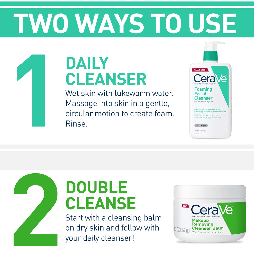 CeraVe Foaming Facial Cleanser, Daily Face Wash for Oily Skin, Hyaluronic Acid + Ceramides + Niacinamide, Fragrance Free & Paraben Free, Non-Drying Oil Control Face Wash in Pakistan