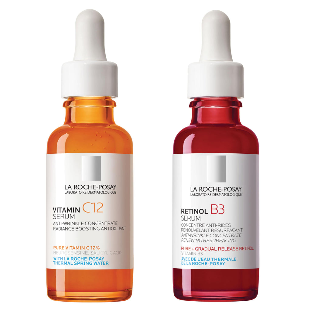 Bundle of La Roche-Posay Pure 10% Vitamin C Serum+ La Roche-Posay Pure Retinol Face Serum for Lines, Wrinkles & Premature Sun Damage to Resurface & Hydrate, Suitable for Sensitive Skin in Pakistan