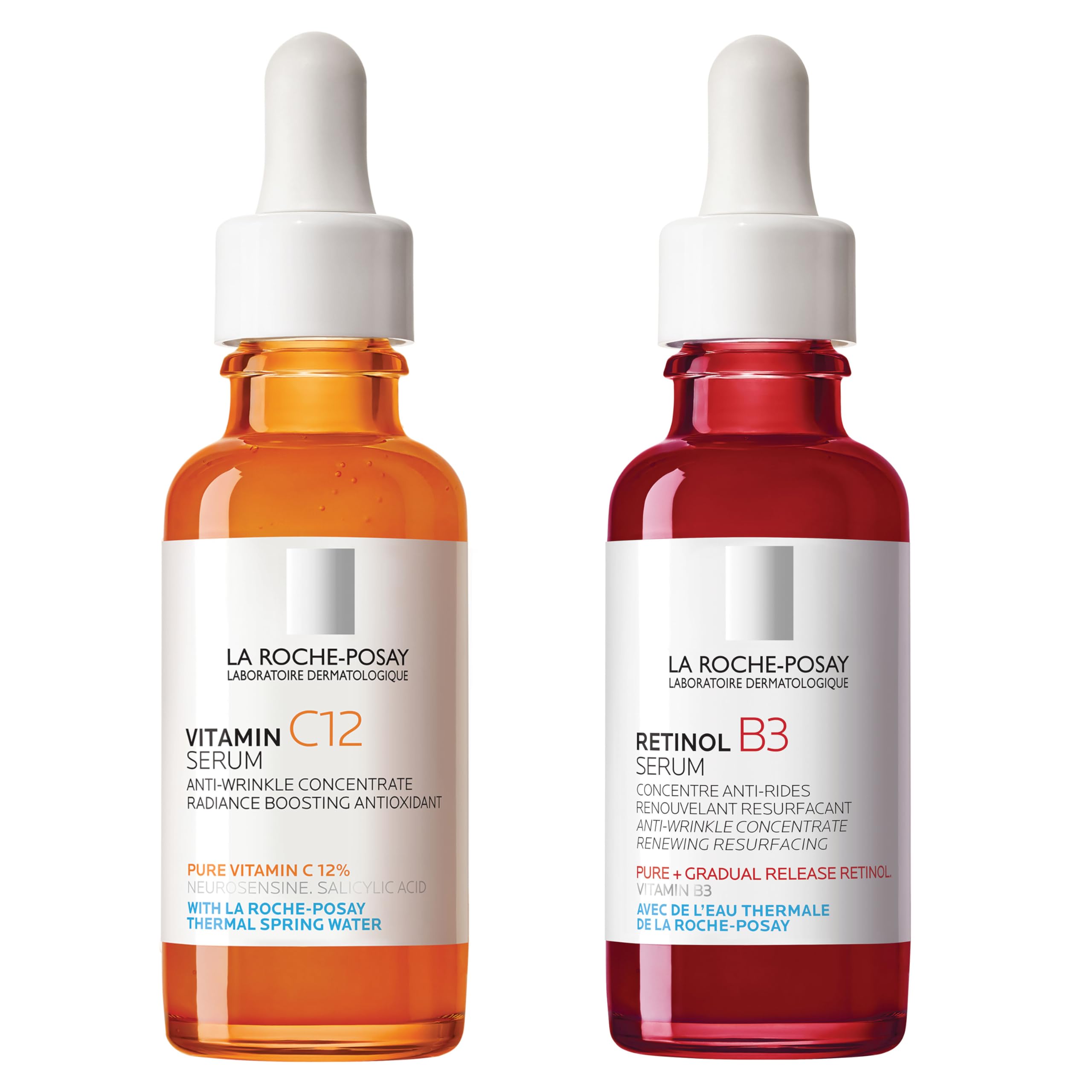 Bundle of La Roche-Posay Pure 10% Vitamin C Serum+ La Roche-Posay Pure Retinol Face Serum for Lines, Wrinkles & Premature Sun Damage to Resurface & Hydrate, Suitable for Sensitive Skin in Pakistan
