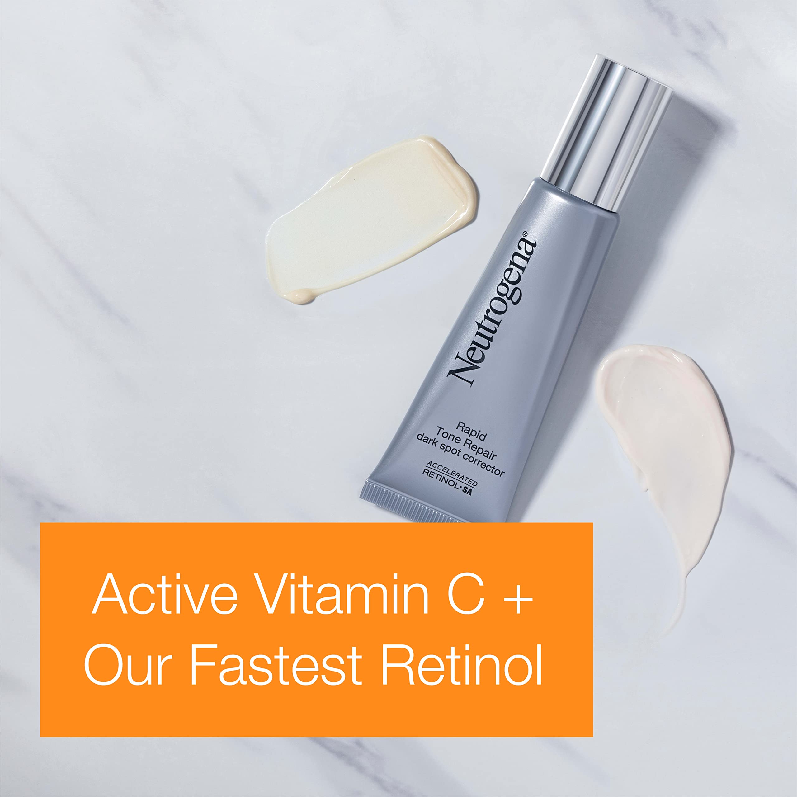 Neutrogena Rapid Tone Repair Retinol + Vitamin C Dark Spot Corrector Face Serum, Daily Anti-Wrinkle Dark Spot Corrector to Brighten & Even Tone, Mineral-Oil & Dye-Free, White in Pakistan