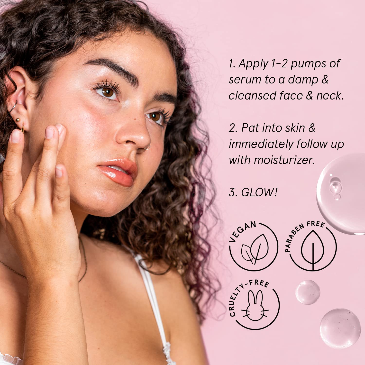 grace & stella Award Winning Hyaluronic Acid Serum (50ml/1.7 fl oz) Hydrating Hyaluronic Acid Serum for Face - Acido Hialuronico for Women - Remove Fine Lines, Wrinkles, Anti Aging - Vegan Skincare in Pakistan