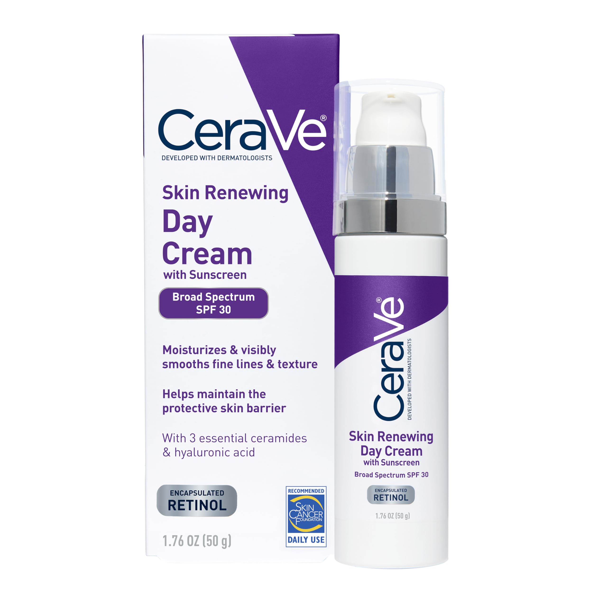 CeraVe Anti-Aging Face Cream SPF 30, Anti-Wrinkle Retinol Cream with Hyaluronic Acid and Ceramides in Pakistan