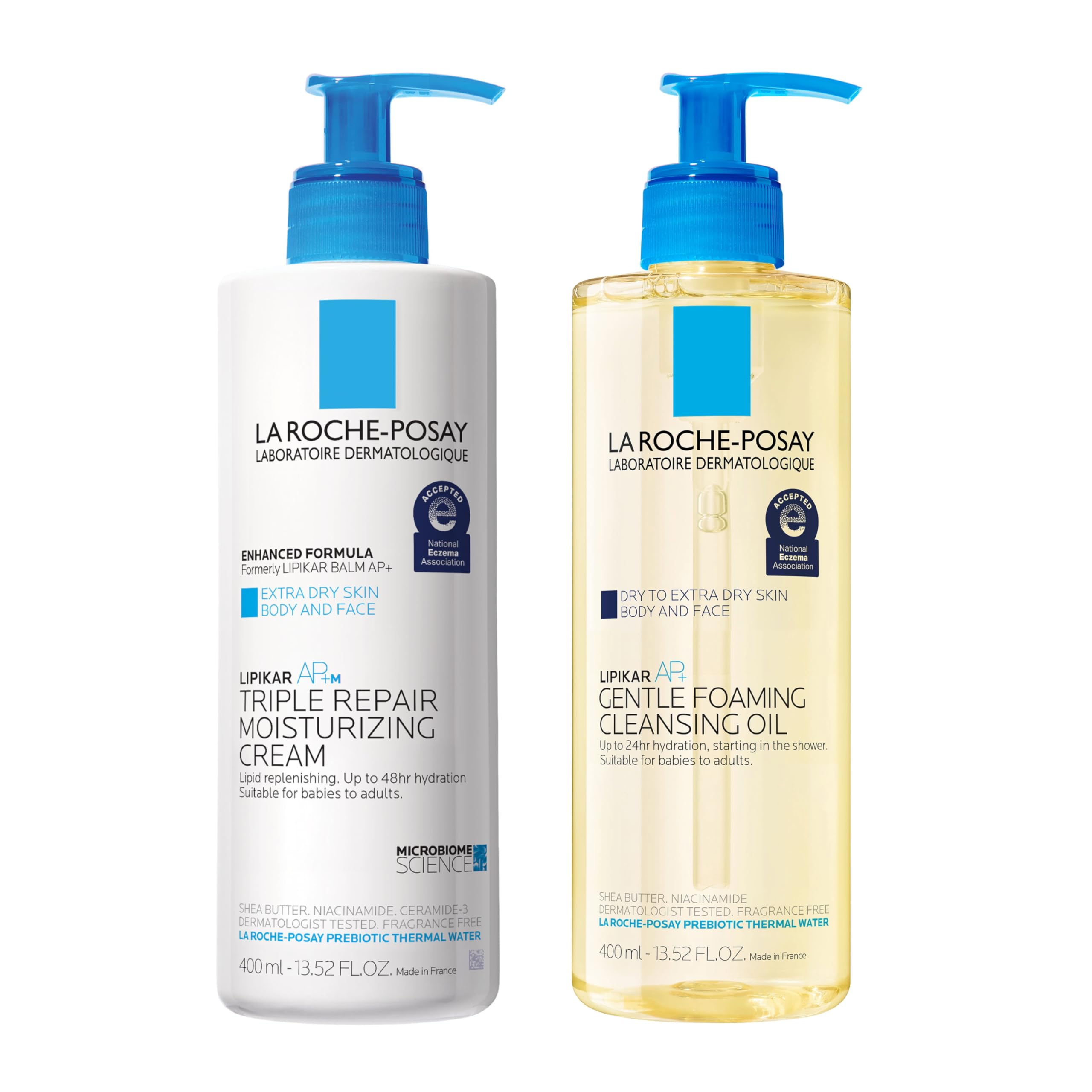 La Roche-Posay Lipikar Skin Care Set, Triple Repair Moisturizing Cream & Foaming Cleansing Oil, Body Lotion & Cleanser Formulated with Shea Butter, Long Lasitng Hydration, Fragrance Free in Pakistan