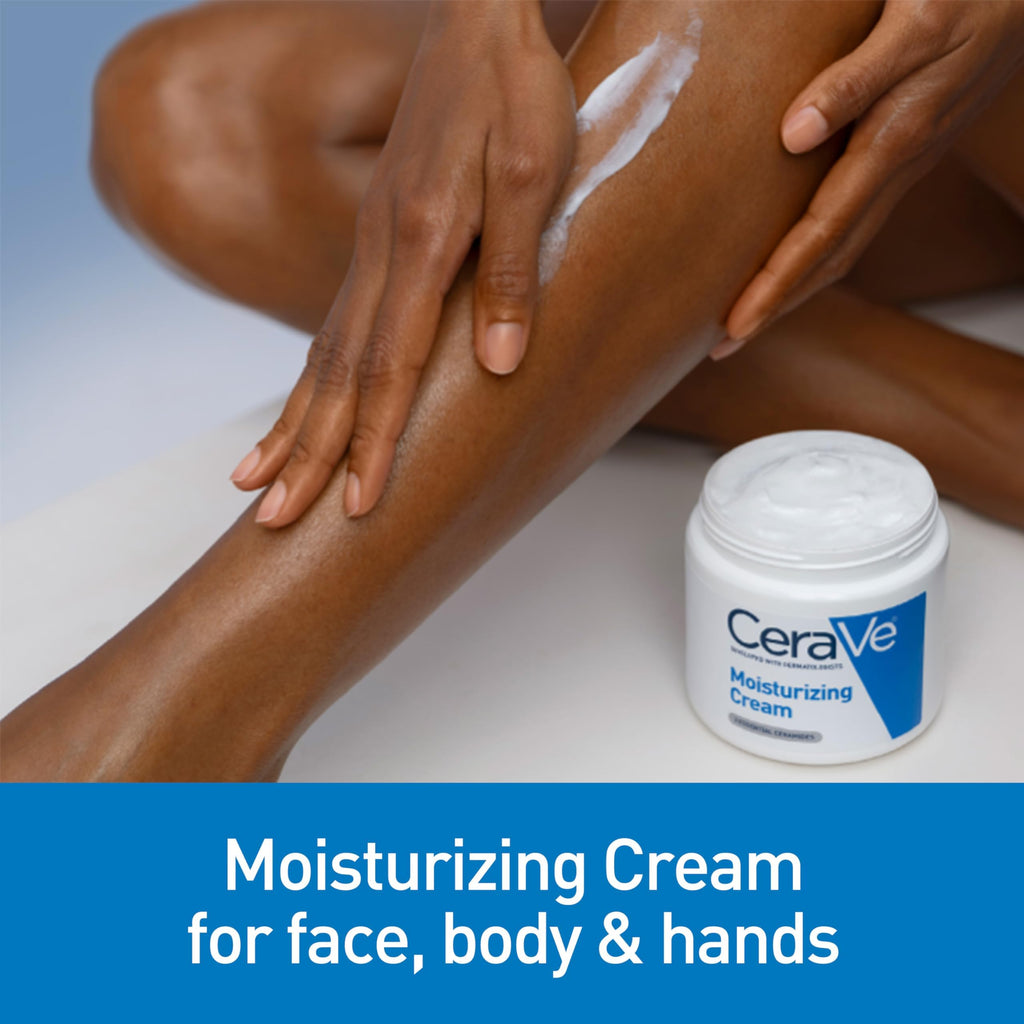 CeraVe Moisturizing Cream, Body and Face Moisturizer for Dry Skin, Body Cream with Hyaluronic Acid and Ceramides, Daily Moisturizer, Oil-Free, Fragrance Free, Non-Comedogenic in Pakistan