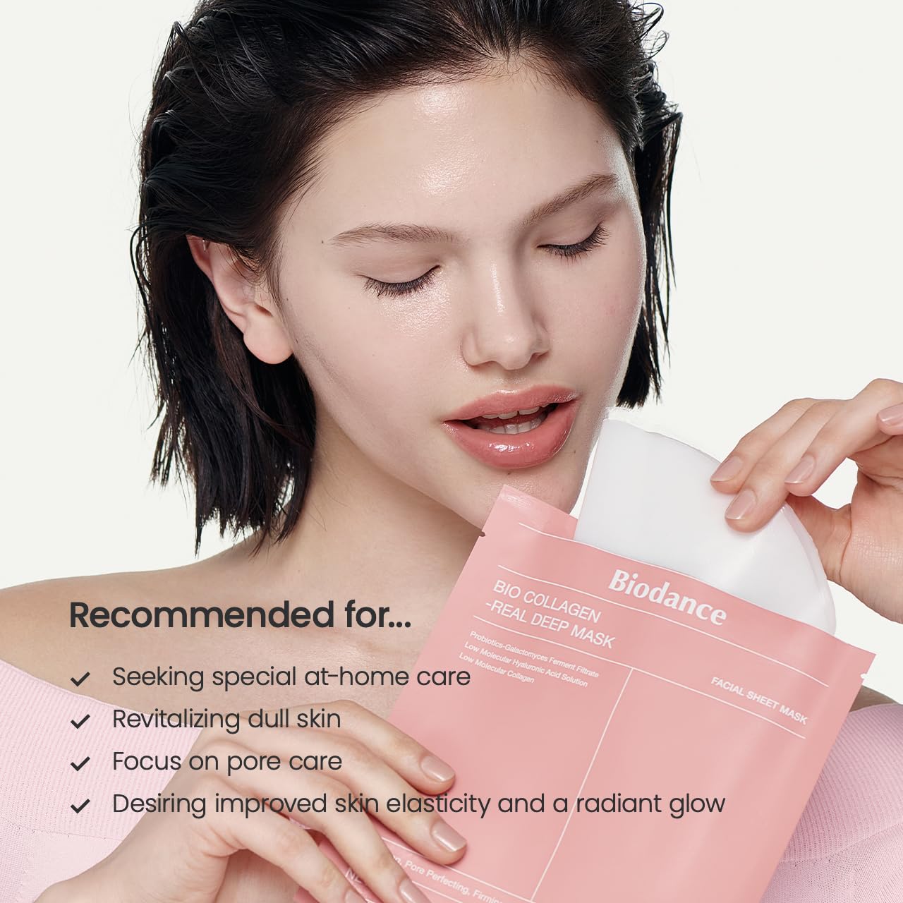 BIODANCE Bio-Collagen Real Deep Mask, Hydrating Overnight Hydrogel Mask, Pore Minimizing, Elasticity, Plumping Improvement, Korean Skincare, Stocking Stuffers for Teen Girls in Pakistan