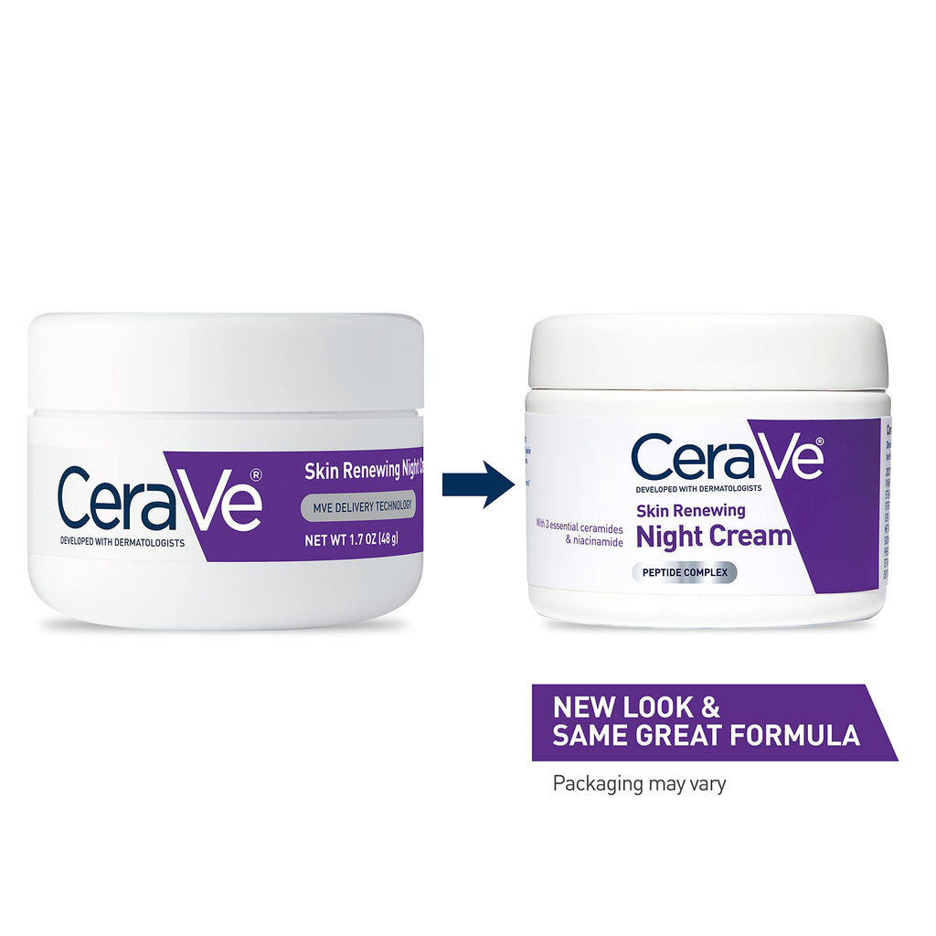 CeraVe Skin Renewing Night Cream, Niacinamide, Peptide Complex, and Hyaluronic Acid Moisturizer for Face in Pakistan