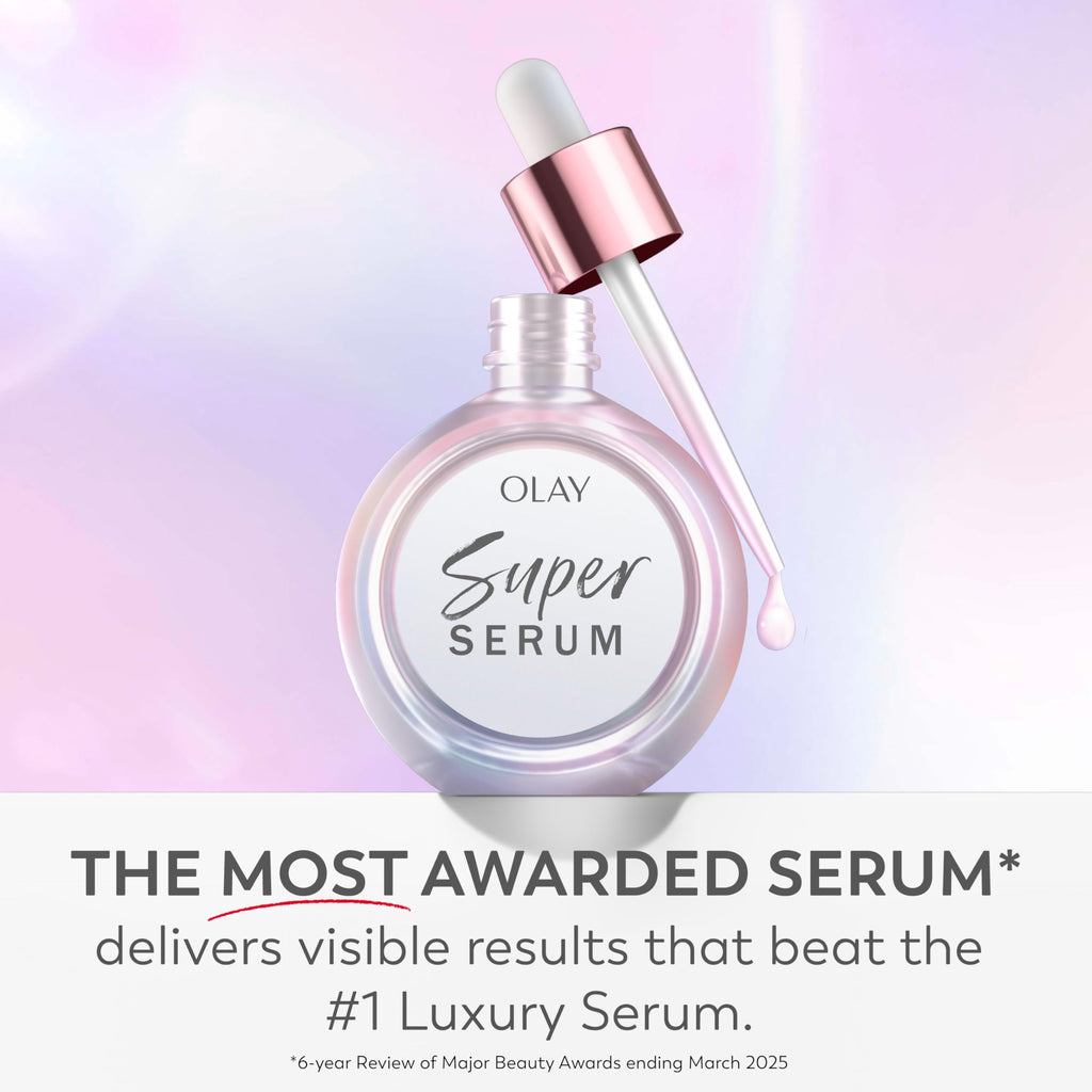 Olay Super Serum - Niacinamide, Vitamin C & E, Collagen Peptide, AHA - 5-in-1 Skin Care Benefits for Face - Healthy Glow, Brightening, Hydrating, Smoothing, Firming, Evens Tone, Anti-Aging in Pakistan