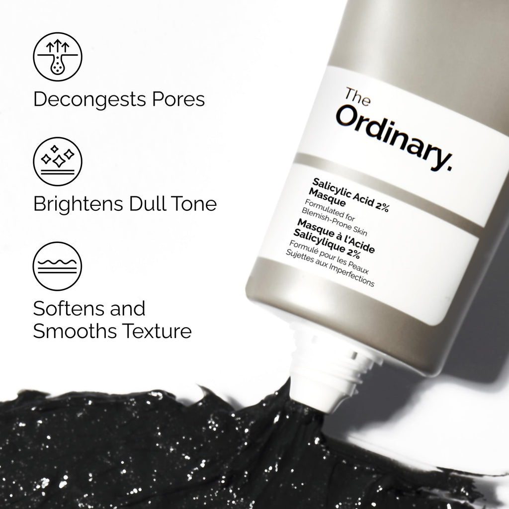The Ordinary Salicylic Acid 2% Masque, Clarifying Charcoal & Clay Mask for Blemish-Prone Skin in Pakistan