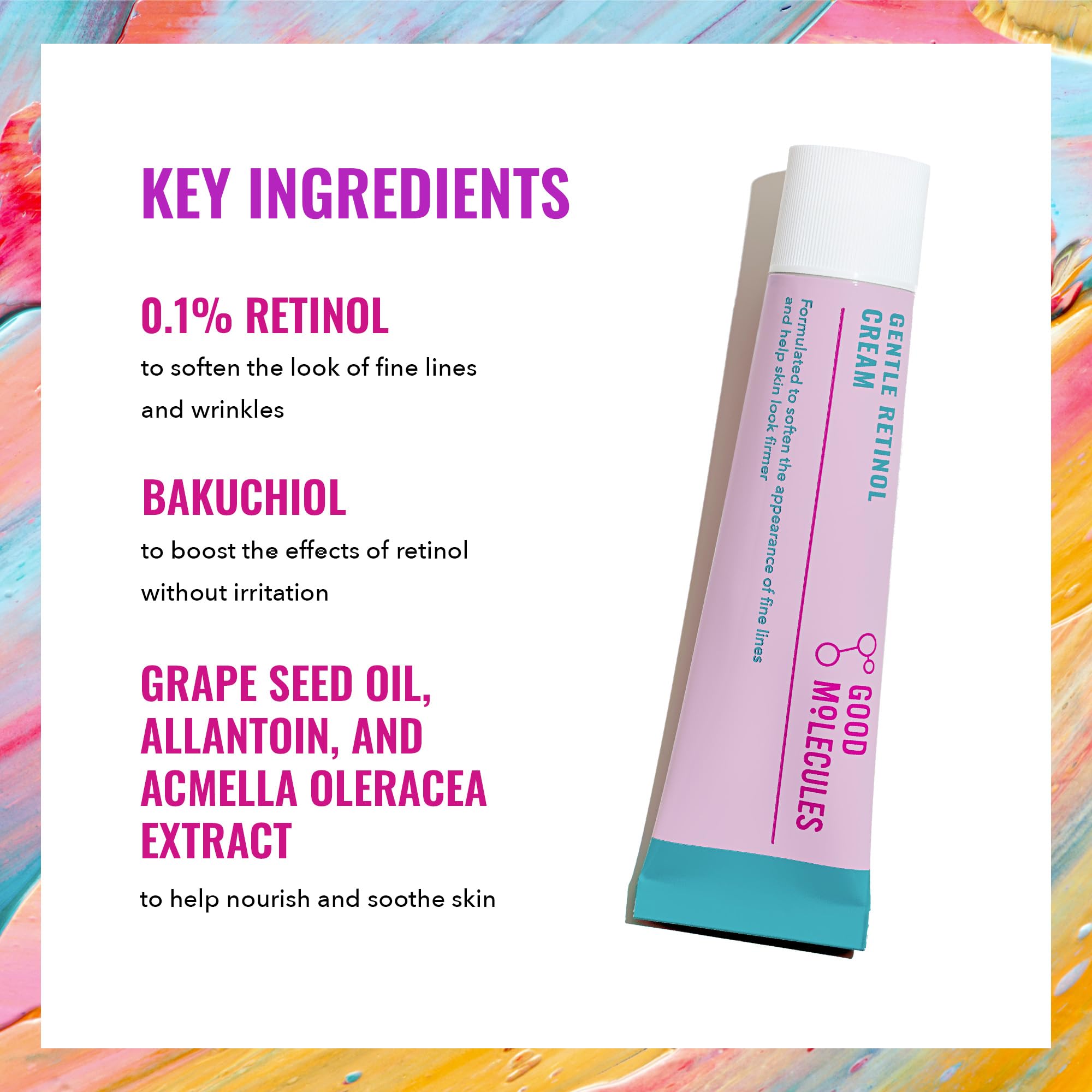 Good Molecules Gentle Retinol Cream - Retinol Night Cream for Collagen Production, Skin Tightening Recipe with Bakuchiol, Anti-Aging Skin Care For Face in Pakistan