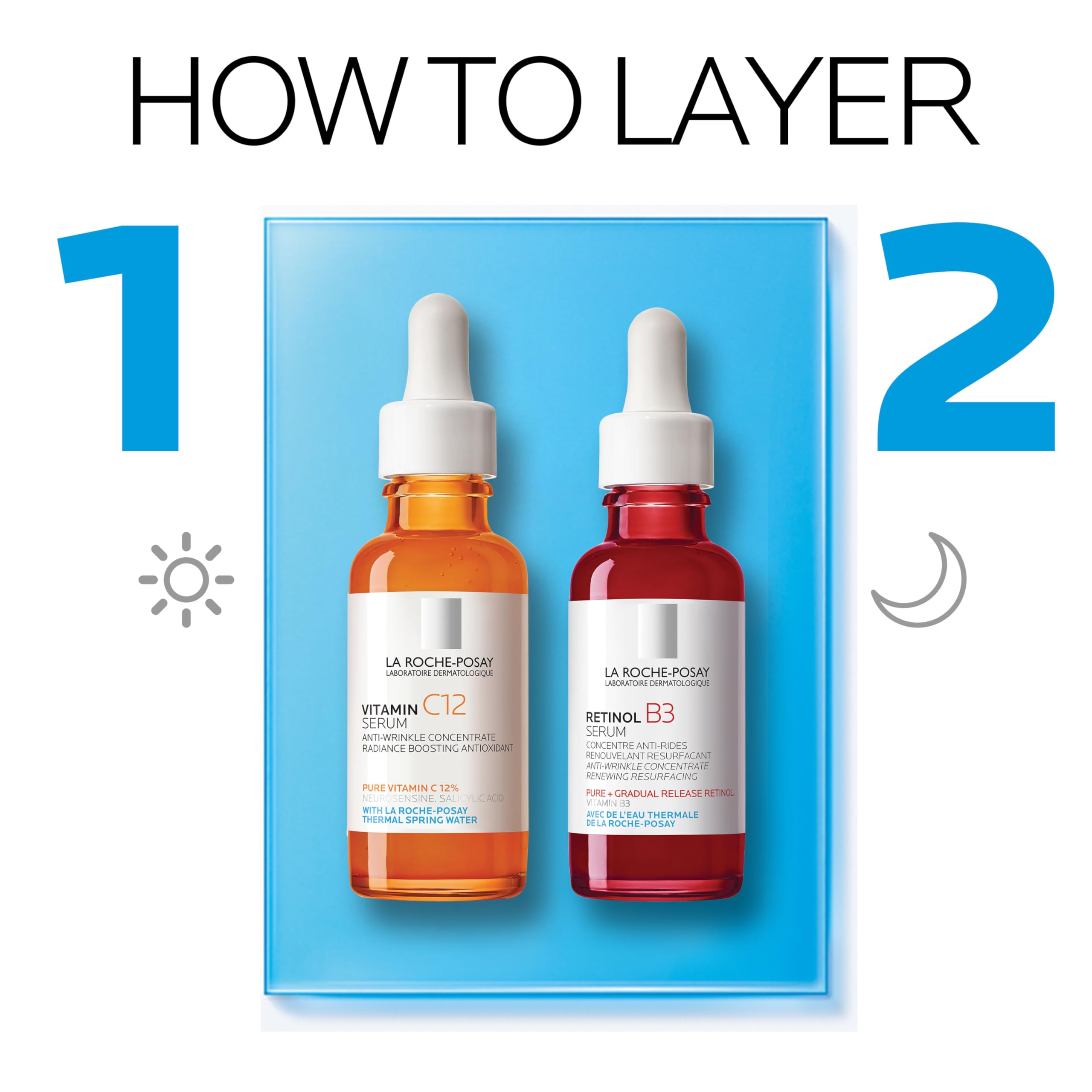 Bundle of La Roche-Posay Pure 10% Vitamin C Serum+ La Roche-Posay Pure Retinol Face Serum for Lines, Wrinkles & Premature Sun Damage to Resurface & Hydrate, Suitable for Sensitive Skin in Pakistan