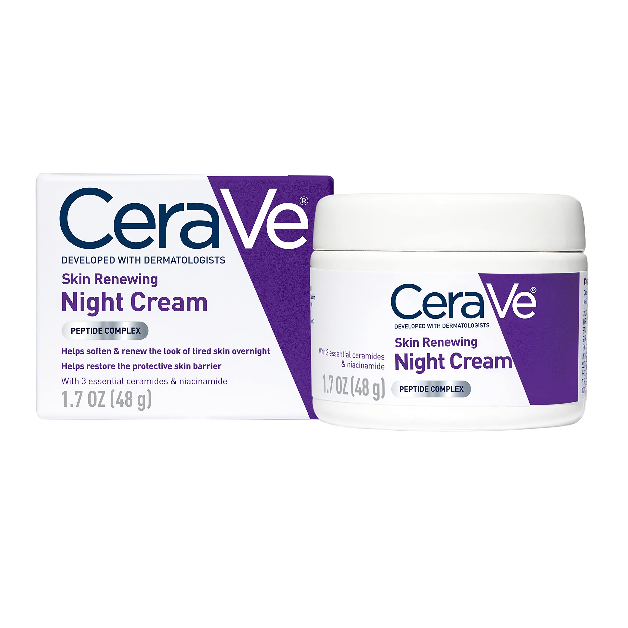 CeraVe Skin Renewing Night Cream, Niacinamide, Peptide Complex, and Hyaluronic Acid Moisturizer for Face in Pakistan