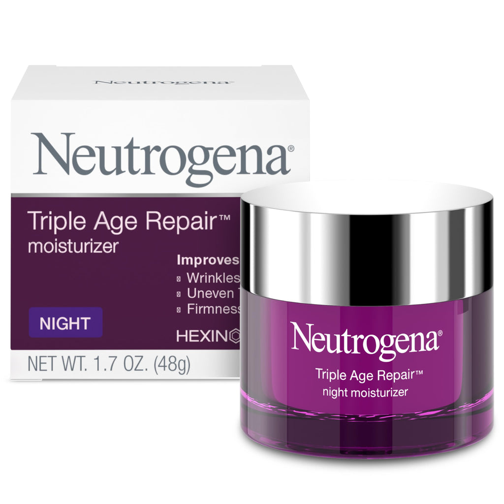 Neutrogena Triple Age Repair Night Face Moisturizer - with Hexinol Technology & Vitamin C, Anti-Wrinkle Face Cream, Visibly Reduces the look Wrinkles & Firms Skin While You Sleep in Pakistan