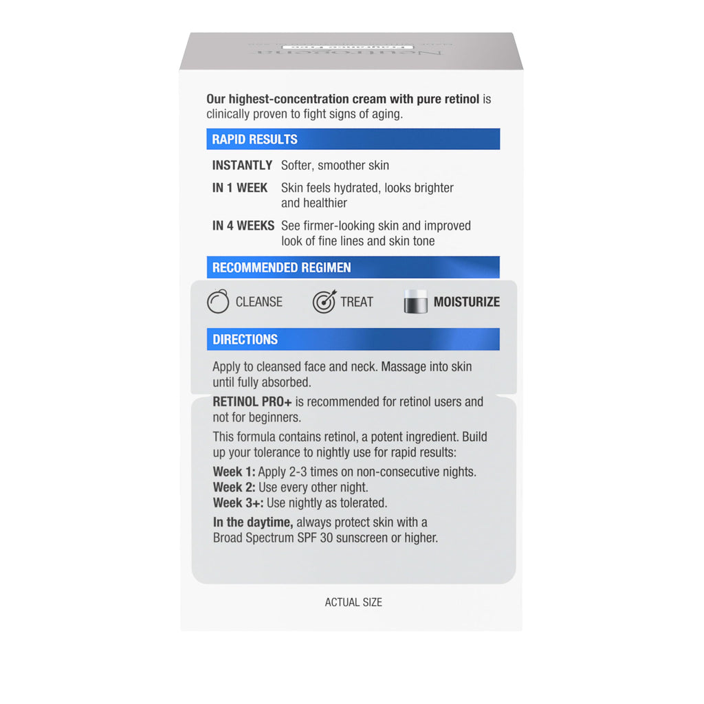 Neutrogena Retinol Pro+ Anti-Wrinkle Night Moisturizer, Rapid Wrinkle Repair, Anti-Aging Face & Neck Cream, Formulated without fragrance, parabens, dyes, & phthalates, Retinol in Pakistan