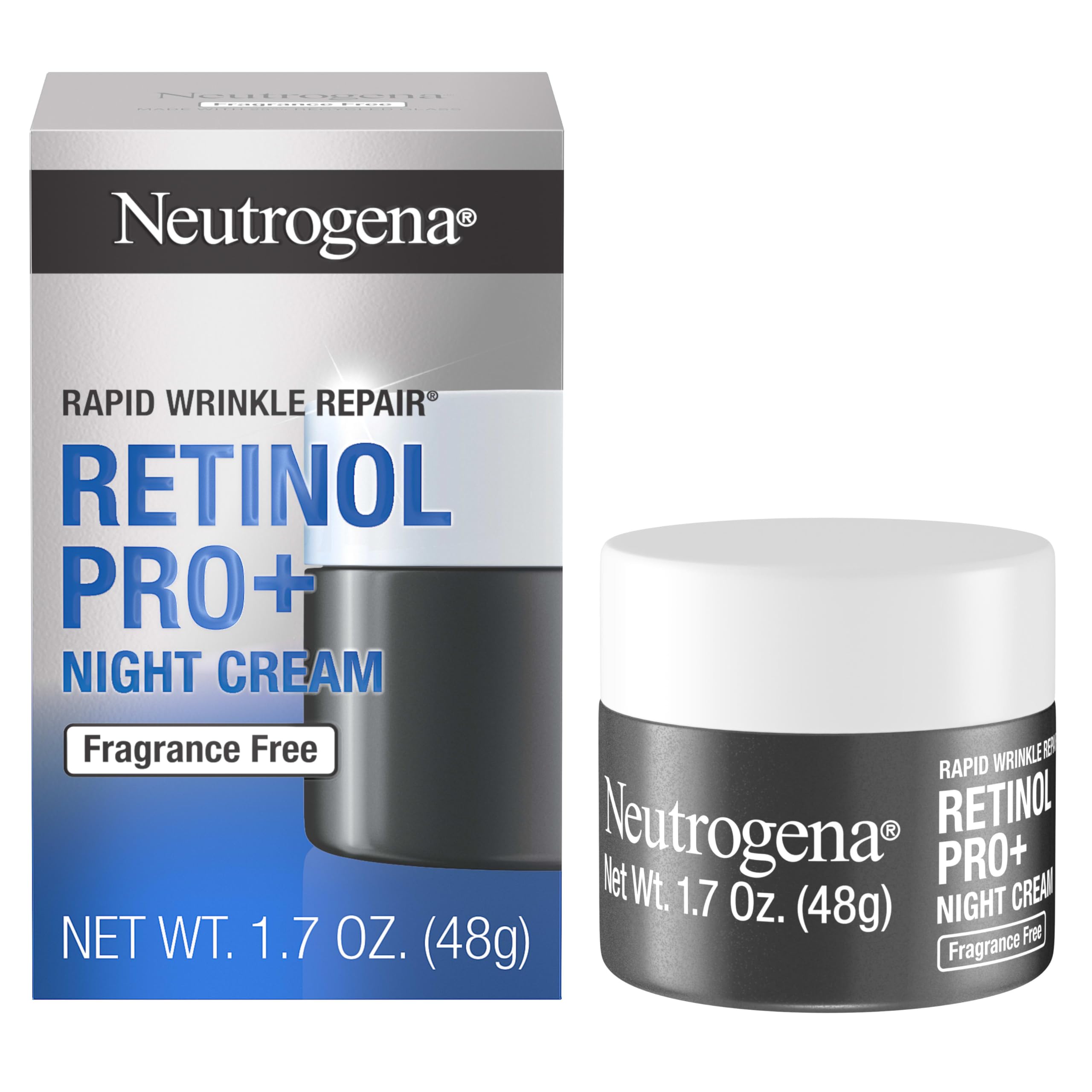 Neutrogena Retinol Pro+ Anti-Wrinkle Night Moisturizer, Rapid Wrinkle Repair, Anti-Aging Face & Neck Cream, Formulated without fragrance, parabens, dyes, & phthalates, Retinol in Pakistan