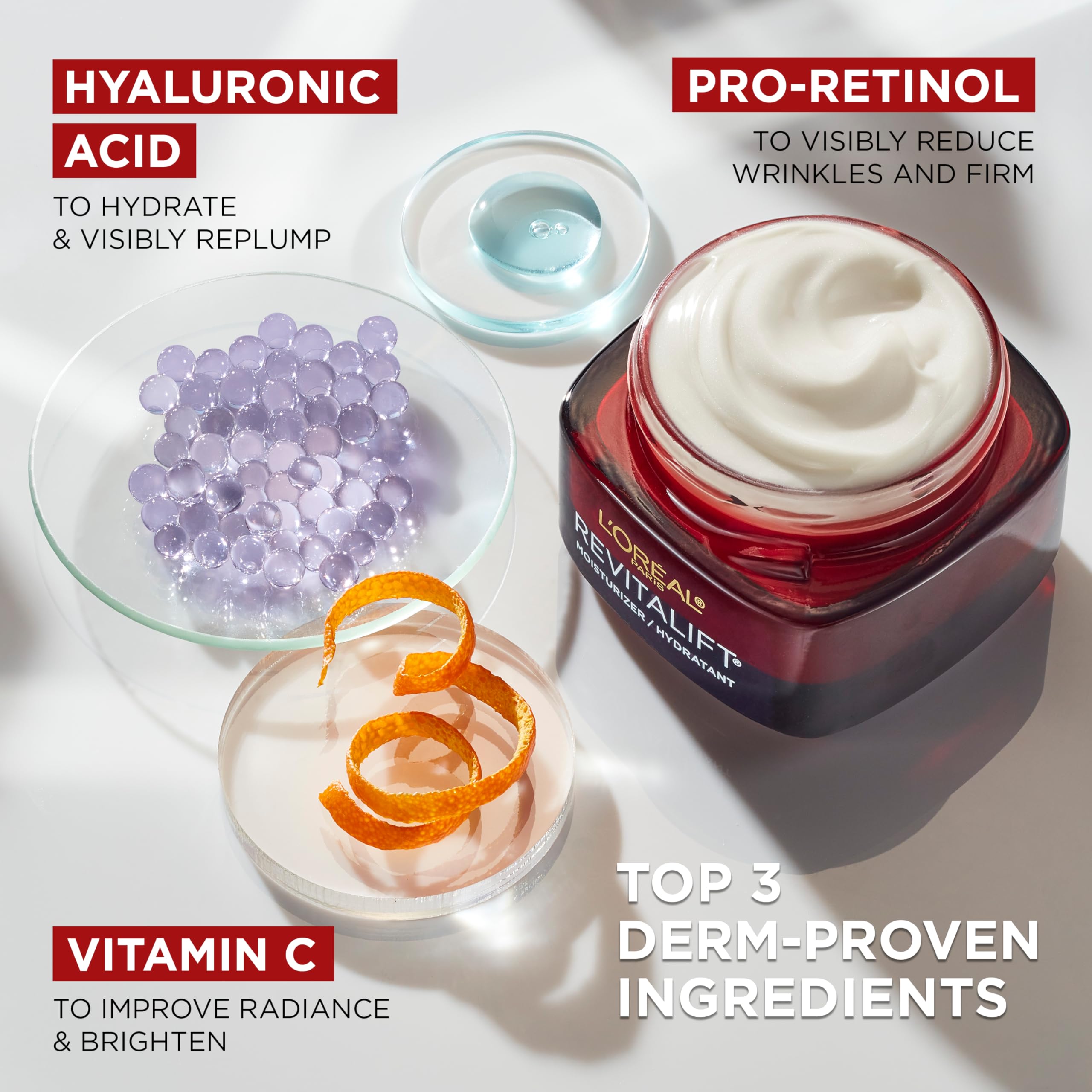 L'Oreal Paris Revitalift Triple Power Anti-Aging Face Moisturizer, Pro Retinol, Hyaluronic Acid & Vitamin C, Reduce Wrinkles in Pakistan