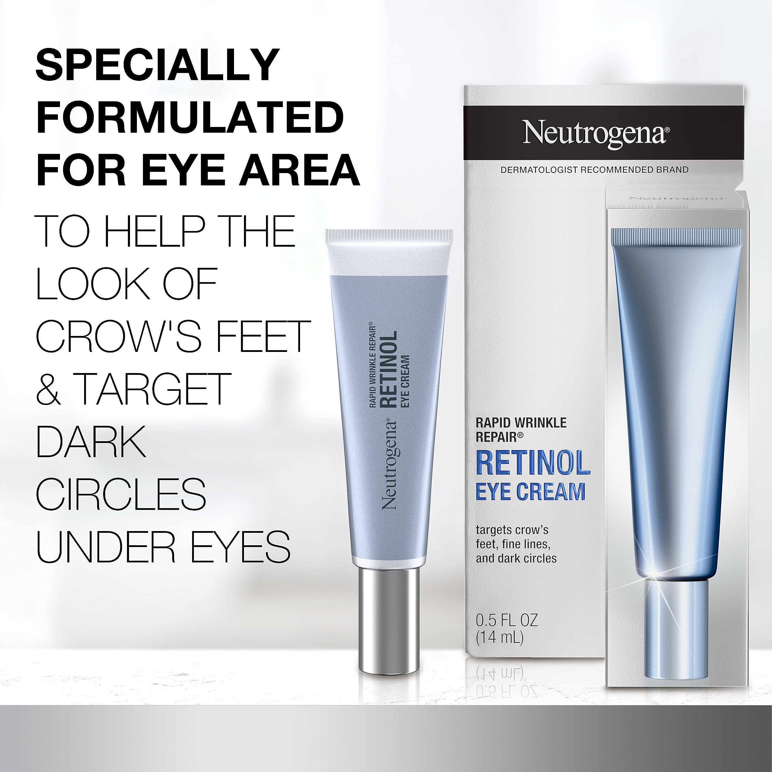Neutrogena Rapid Wrinkle Repair Retinol Eye Cream for Dark Circles, Daily Anti-Aging Under Eye Cream with Retinol & Hyaluronic Acid to Fight Fine Lines, Wrinkles, & Dark Spots in Pakistan