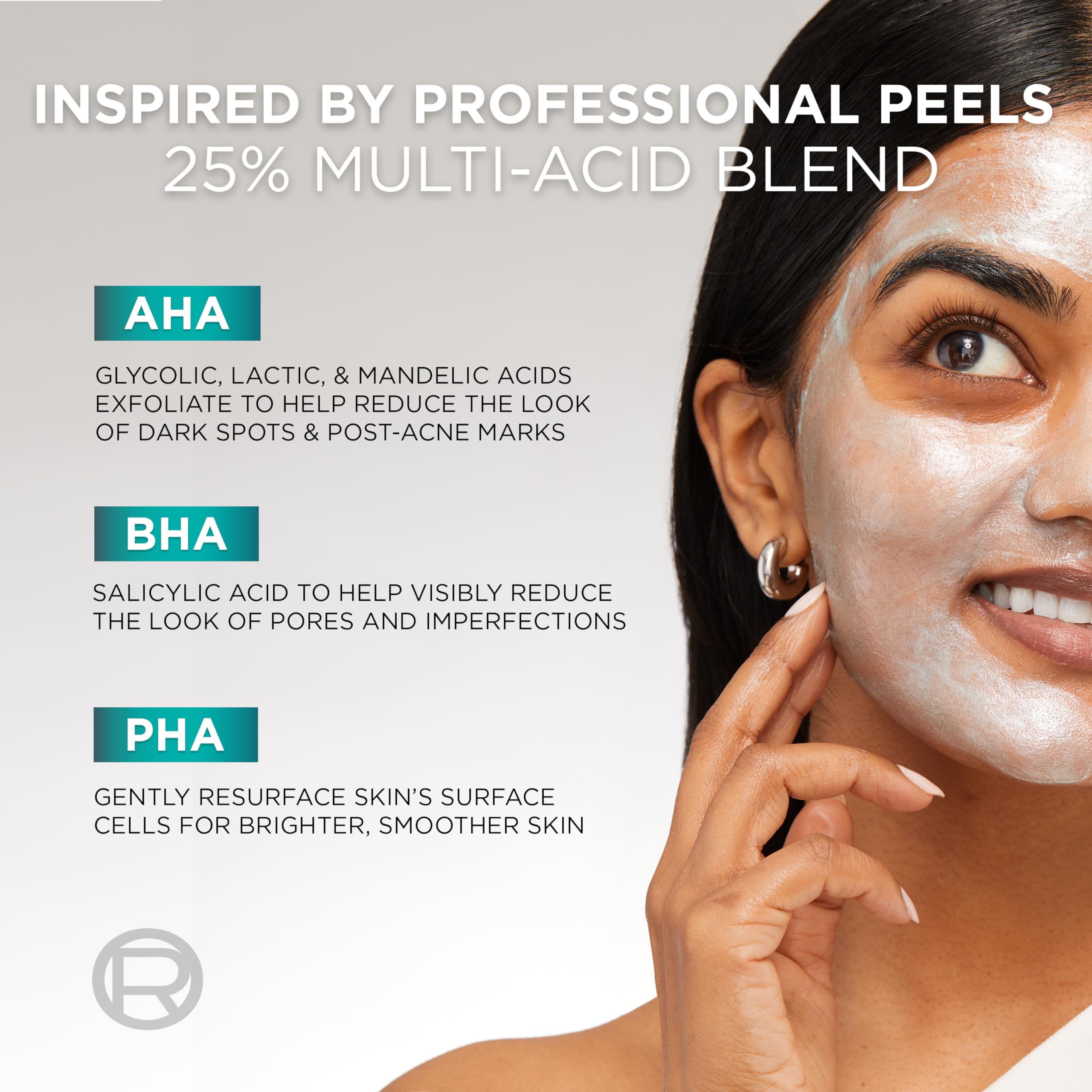 L'Oreal Paris Bright Reveal Dark Spot Exfoliant Peel, 25% AHA BHA PHA Face Exfoliator Solution, Gentle Skincare to Visibly Reduce Dark Spots and Renew Skin Texture, Includes SPF Lotion Sample in Pakistan