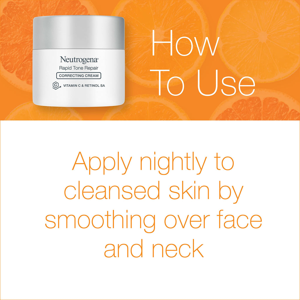 Neutrogena Retinol + Vitamin C Correcting Cream, Rapid Tone Repair Face & Neck Cream with Hyaluronic Acid for Dark Spots, Fine Lines & Wrinkles in Pakistan