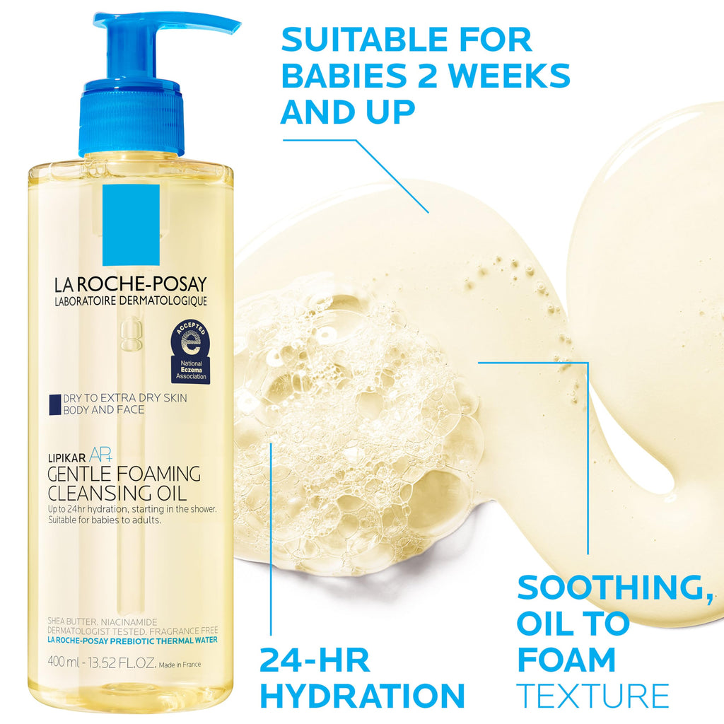 La Roche-Posay Lipikar Skin Care Set, Triple Repair Moisturizing Cream & Foaming Cleansing Oil, Body Lotion & Cleanser Formulated with Shea Butter, Long Lasitng Hydration, Fragrance Free in Pakistan
