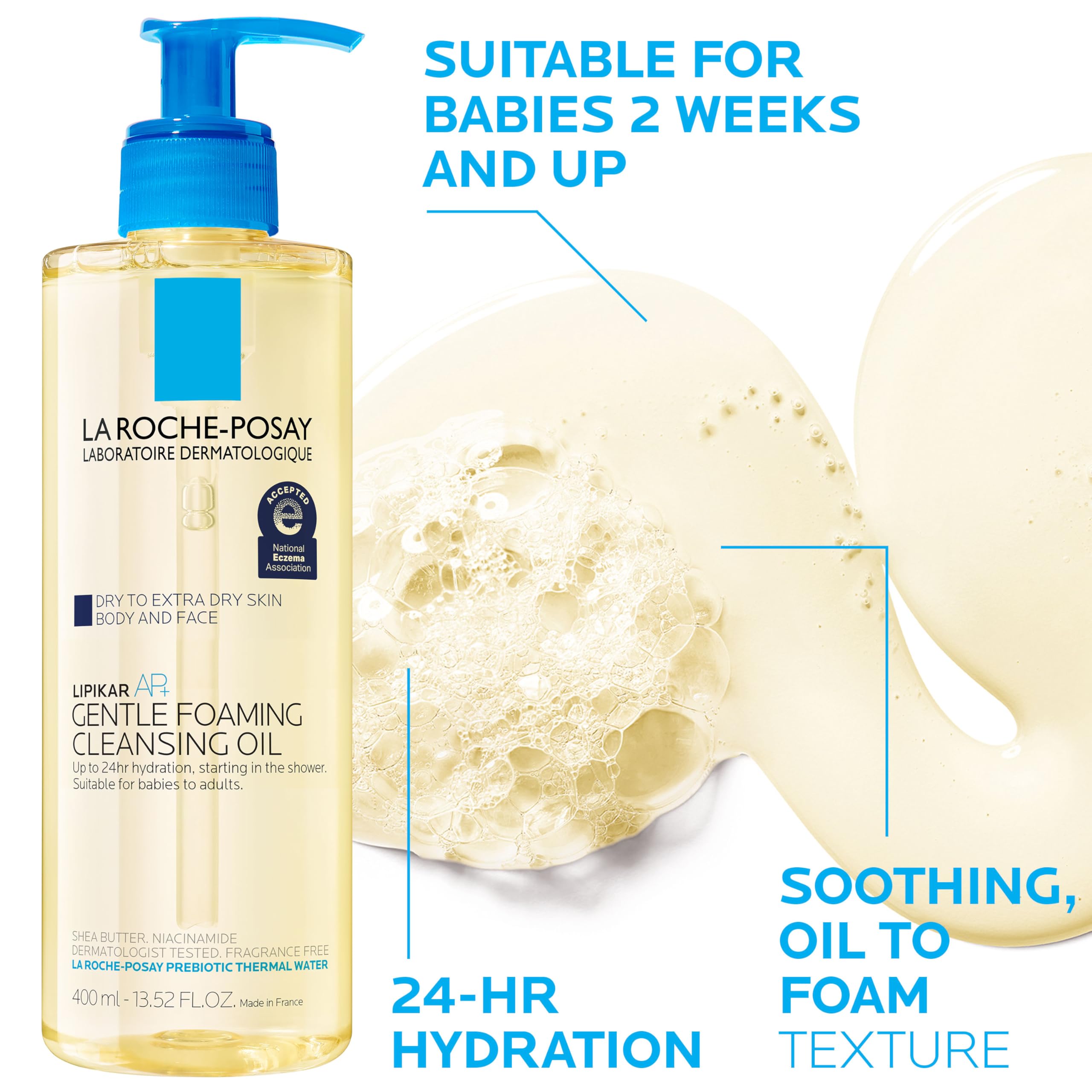 La Roche-Posay Lipikar Skin Care Set, Triple Repair Moisturizing Cream & Foaming Cleansing Oil, Body Lotion & Cleanser Formulated with Shea Butter, Long Lasitng Hydration, Fragrance Free in Pakistan