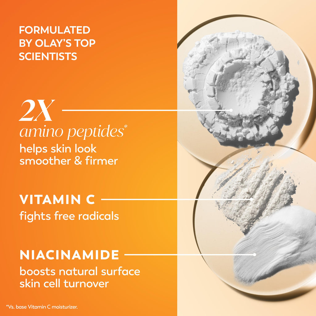 Olay Vitamin C MAX Face Moisturizer, Brightening Cream for Women, Hydrating, Evens Tone, Dark Spot & Hyperpigmentation Reduction, Glowing Skin Care - Niaciniamide, Peptides in Pakistan