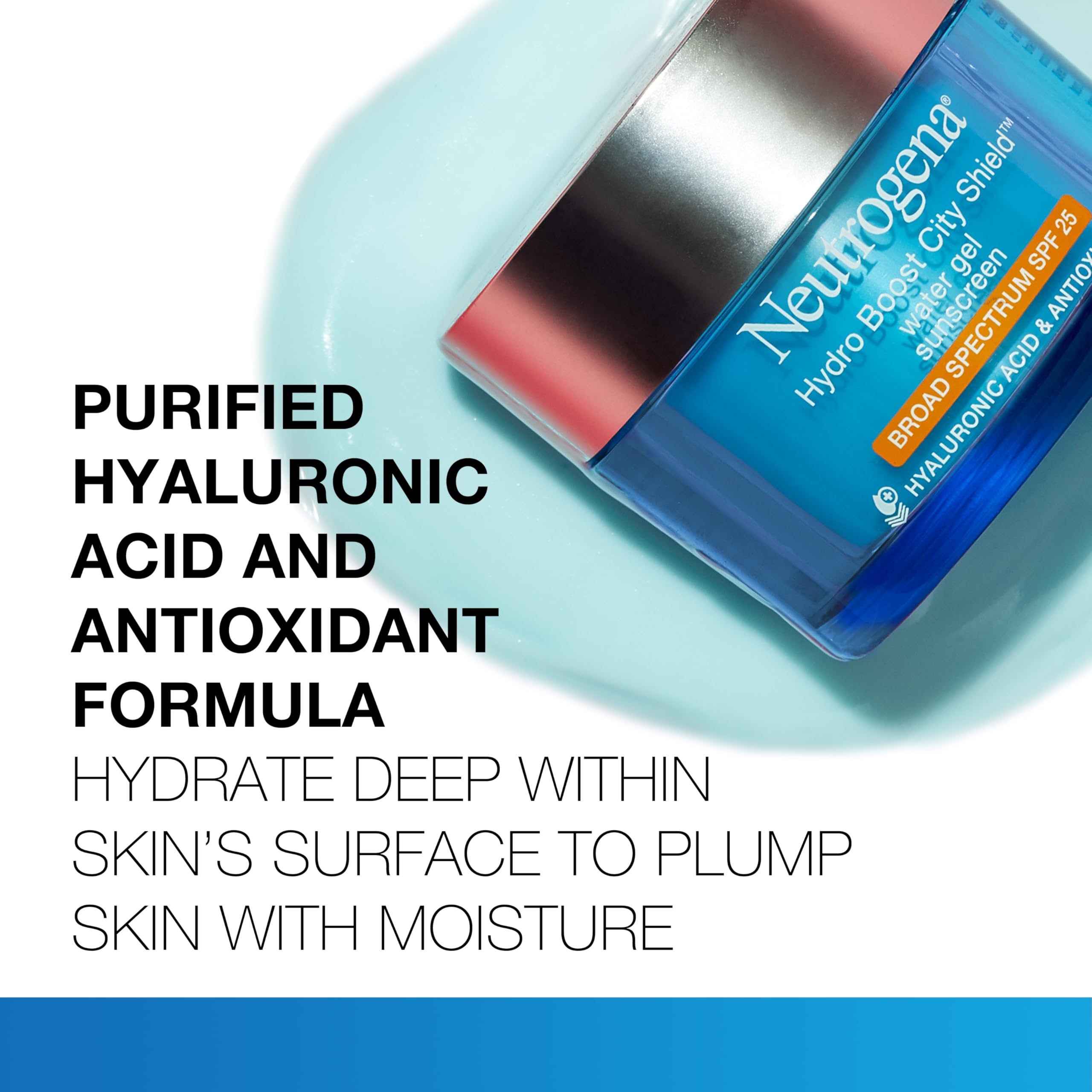 Neutrogena Hydro Boost City Shield Water Gel Face Moisturizer with Broad Spectrum SPF 25, Hydrating Facial Sunscreen with Hyaluronic Acid, Oil-Free and Non-Comedogenic Face Lotion in Pakistan