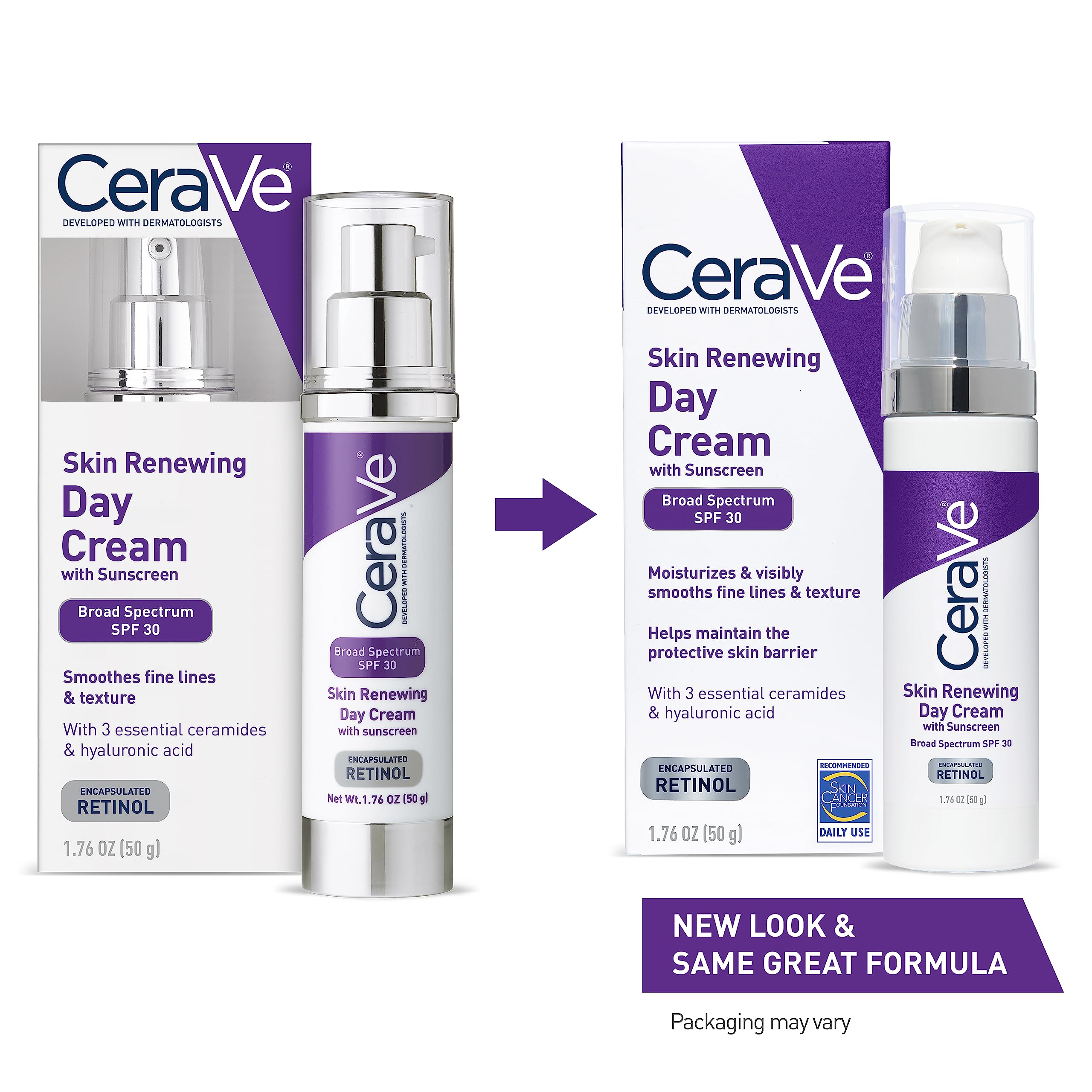 CeraVe Anti-Aging Face Cream SPF 30, Anti-Wrinkle Retinol Cream with Hyaluronic Acid and Ceramides in Pakistan