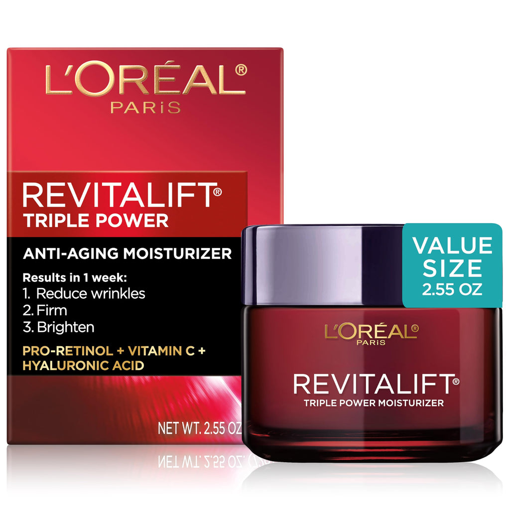L'Oreal Paris Revitalift Triple Power Anti-Aging Face Moisturizer, Pro Retinol, Hyaluronic Acid & Vitamin C, Reduce Wrinkles in Pakistan