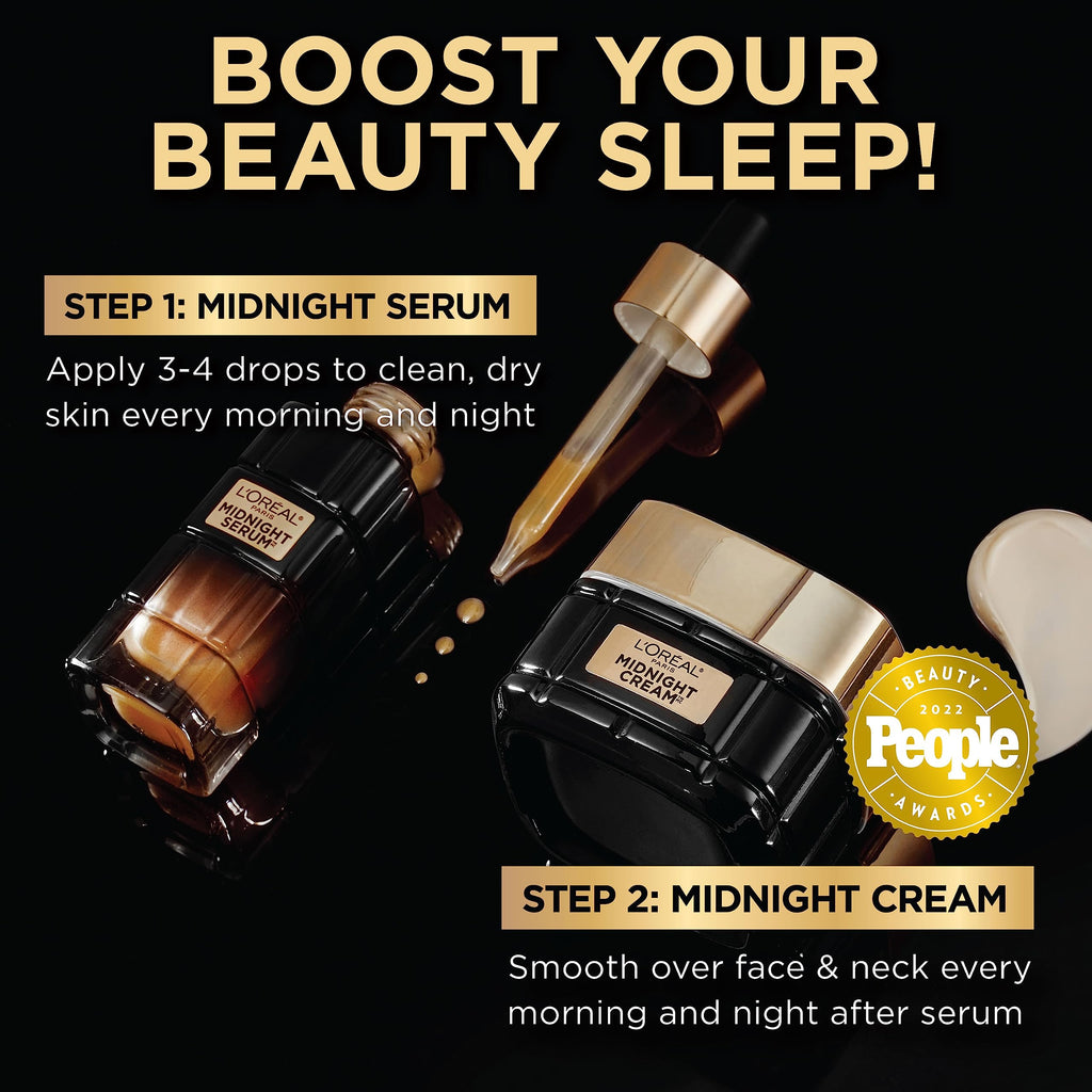 L'Oreal Paris Age Perfect Anti-Aging Midnight Face Serum, Reduce Wrinkles 1oz + Eye Cream Sample in Pakistan