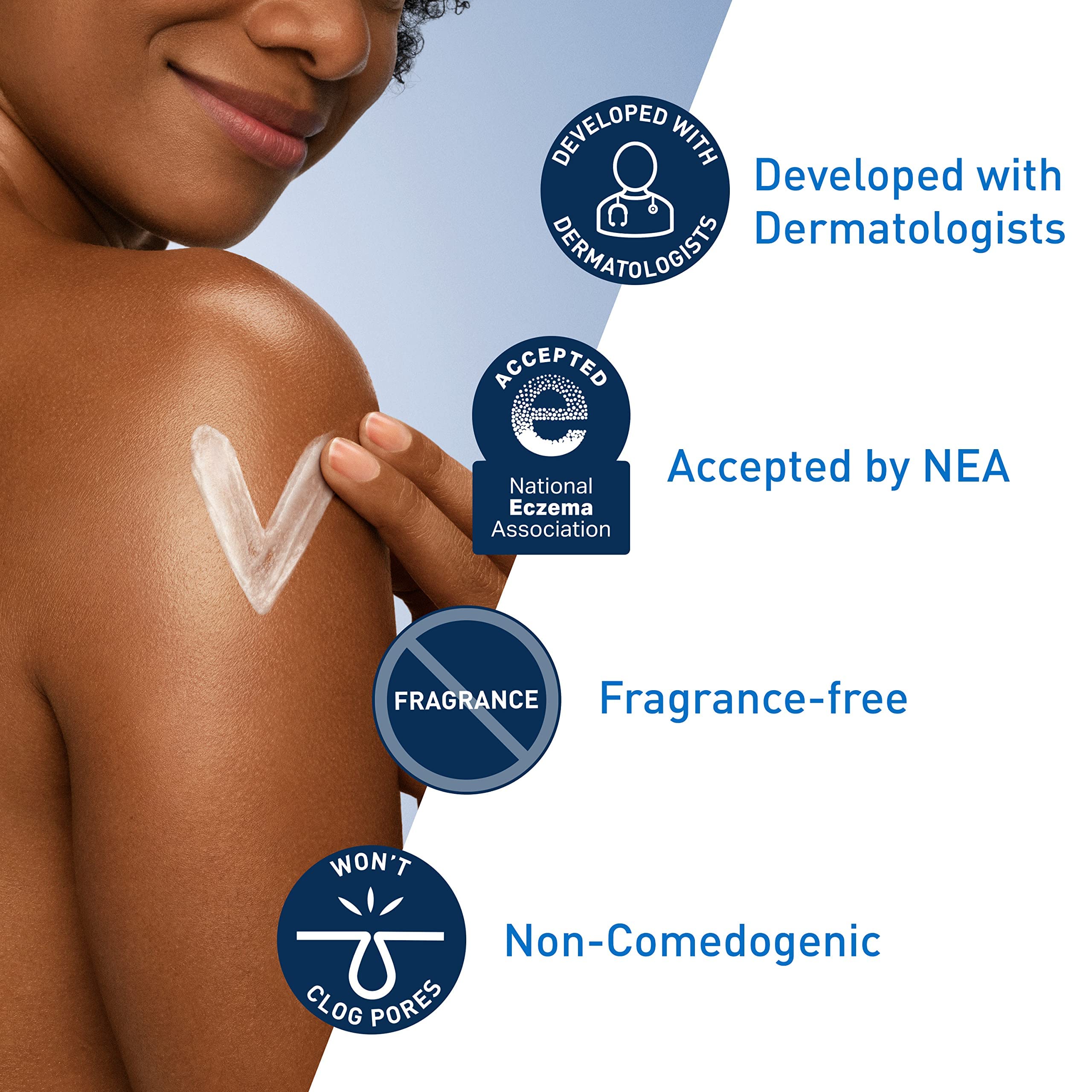 CeraVe Moisturizing Cream, Body and Face Moisturizer for Dry Skin, Body Cream with Hyaluronic Acid and Ceramides, Daily Moisturizer, Oil-Free, Fragrance Free, Non-Comedogenic in Pakistan